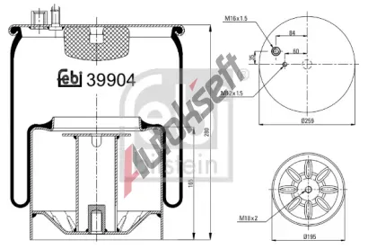 FEBI M�ch pneumatick�ho odpru�en� FB 39904, 39904