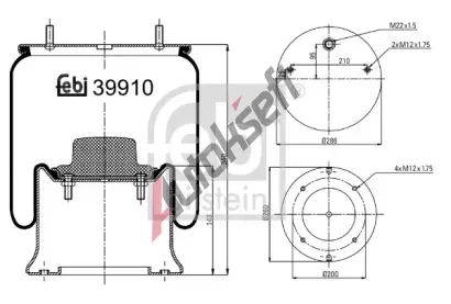 FEBI M�ch pneumatick�ho odpru�en� FB 39910, 39910