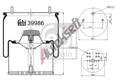 FEBI M�ch pneumatick�ho odpru�en� FB 39986, 39986