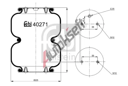 FEBI Měch pneumatického odpružení FB 40271, 40271 FEBI Měch pneumatického odpružení FB 40271, 40271