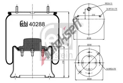 FEBI M�ch pneumatick�ho odpru�en� FB 40288, 40288