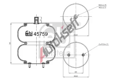 FEBI Měch pneumatického odpružení FB 45759, 45759 FEBI Měch pneumatického odpružení FB 45759, 45759