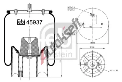 FEBI Mch pneumatickho odpruen FB 45937, 45937