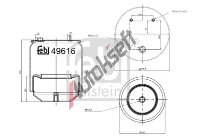 FEBI Měch pneumatického odpružení FB 49616, 49616 FEBI Měch pneumatického odpružení FB 49616, 49616