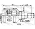 FEBEST Kloub hnac�ho h��dele, sada FBS 0111-AZT251LH, 0111-AZT251LH