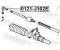 FEBEST Čep řízení FBS 0121-J102E, 0121-J102E