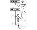 FEBEST Ty / vzpra stabiliztoru FBS 0123-008, 0123-008