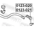FEBEST Ty / vzpra stabiliztoru FBS 0123-021, 0123-021