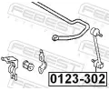 FEBEST Ty / vzpra stabiliztoru FBS 0123-302, 0123-302