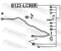 FEBEST Ty / vzpra stabiliztoru FBS 0123-LC80R, 0123-LC80R