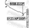 FEBEST Ty / vzpra stabiliztoru FBS 0123-NP300F, 0123-NP300F