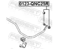 FEBEST Ty / vzpra stabiliztoru FBS 0123-QNC25R, 0123-QNC25R