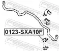FEBEST Tyč / vzpěra stabilizátoru FBS 0123-SXA10F, 0123-SXA10F
