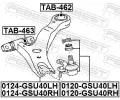 FEBEST Rameno zaven kol FBS 0124-GSU40LH, 0124-GSU40LH