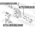 FEBEST Pst brzdovho tmenu FBS 0176-GWS191R, 0176-GWS191R