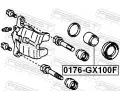 FEBEST Pst brzdovho tmenu FBS 0176-GX100F, 0176-GX100F
