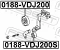 FEBEST Vratná / vodicí kladka drážkového klínového řemenu FBS 0188-VDJ200S, 0188-VDJ200S