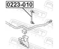 FEBEST Ty / vzpra stabiliztoru FBS 0223-010, 0223-010