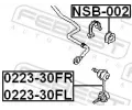 FEBEST Ty / vzpra stabiliztoru FBS 0223-30FL, 0223-30FL