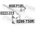 FEBEST Ty / vzpra stabiliztoru FBS 0223-311, 0223-311