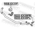FEBEST Ty / vzpra stabiliztoru FBS 0223-EX35FR, 0223-EX35FR