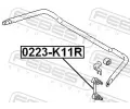 FEBEST Ty / vzpra stabiliztoru FBS 0223-K11R, 0223-K11R