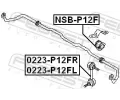 FEBEST Ty / vzpra stabiliztoru FBS 0223-P12FL, 0223-P12FL