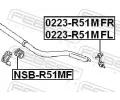 FEBEST Ty / vzpra stabiliztoru FBS 0223-R51MFL, 0223-R51MFL