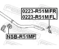 FEBEST Ty / vzpra stabiliztoru FBS 0223-R51MFR, 0223-R51MFR
