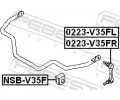 FEBEST Tyč / vzpěra stabilizátoru FBS 0223-V35FR, 0223-V35FR