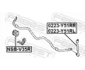 FEBEST Tyč / vzpěra stabilizátoru FBS 0223-Y51RL, 0223-Y51RL