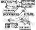 FEBEST Rameno zavěšení kol FBS 0224-R51LR, 0224-R51LR