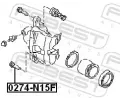 FEBEST Vodic ep brzdovho tmenu FBS 0274-N15F, 0274-N15F