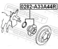 FEBEST Náboj kola FBS 0282-A33A44R, 0282-A33A44R