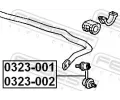 FEBEST Ty / vzpra stabiliztoru FBS 0323-001, 0323-001