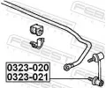 FEBEST Ty / vzpra stabiliztoru FBS 0323-020, 0323-020