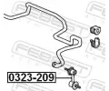 FEBEST Ty / vzpra stabiliztoru FBS 0323-209, 0323-209
