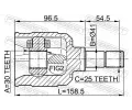 FEBEST Kloub hnacho hdele, sada FBS 0411-CK, 0411-CK