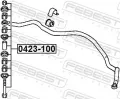 FEBEST Ty / vzpra stabiliztoru FBS 0423-100, 0423-100