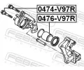 FEBEST Vodicí čep brzdového třmenu FBS 0474-V97R, 0474-V97R