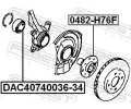 FEBEST Náboj kola FBS 0482-H76F, 0482-H76F