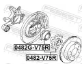 FEBEST Náboj kola FBS 0482G-V75R, 0482G-V75R