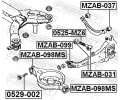 FEBEST roub pro opravu odklonu kola FBS 0529-002, 0529-002