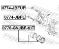 FEBEST Sada na opravu brzdového třmenu FBS 0776-GVJBF-KIT, 0776-GVJBF-KIT