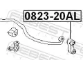 FEBEST Ty / vzpra stabiliztoru FBS 0823-20AL, 0823-20AL
