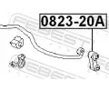 FEBEST Ty / vzpra stabiliztoru FBS 0823-20A, 0823-20A