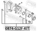 FEBEST Vodic ep brzdovho tmenu FBS 0874-G12F-KIT, 0874-G12F-KIT