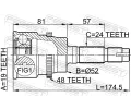FEBEST Kloub hnacího hřídele, sada FBS 0910-012A48, 0910-012A48