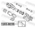 FEBEST Pružina obložení kotoučové brzdy FBS 1203-001R, 1203-001R