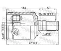 FEBEST Kloub hnacho hdele, sada FBS 1211-CMATLH, 1211-CMATLH